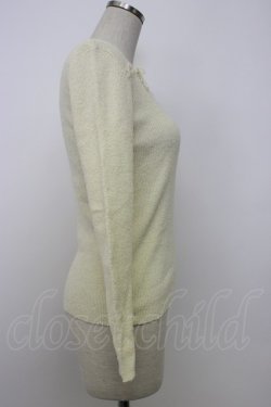 画像3: INGEBORG / 切替編み上げ長袖トップス  アイボリー T-26-01-29-003-LO-TO-SA-ZT581