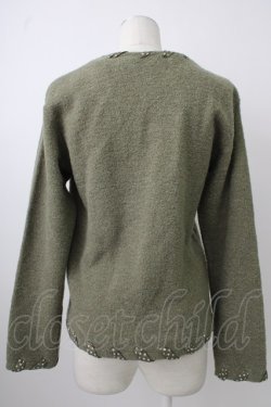 画像2: INGEBORG / ドットリボン巻きパイルプルオーバー  グリーン T-26-01-29-008-LO-TO-SA-ZT582