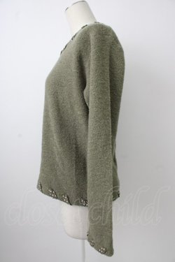 画像3: INGEBORG / ドットリボン巻きパイルプルオーバー  グリーン T-26-01-29-008-LO-TO-SA-ZT582