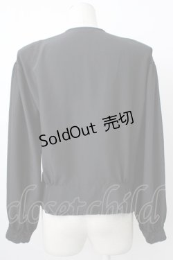 画像2: PINK HOUSE / 2つリボン&ピンタックフリルカフス長袖ブラウス  ブラック T-26-01-29-010-LO-BL-SA-ZT582