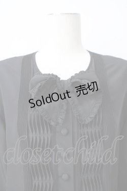 画像4: PINK HOUSE / 2つリボン&ピンタックフリルカフス長袖ブラウス  ブラック T-26-01-29-010-LO-BL-SA-ZT582