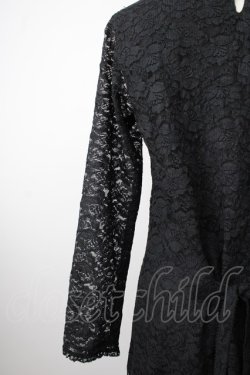 画像4: KANEKO ISAO / 総レース長袖ワンピース  ブラック T-26-01-29-012-EL-OP-SA-ZT