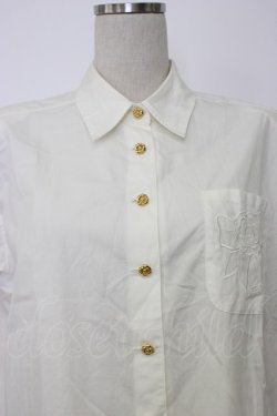 画像6: INGEBORG / カメリアリボン刺繍ポケットシャツ  ホワイト T-26-01-29-001-LO-BL-SA-ZT