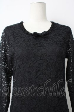 画像5: KANEKO ISAO / 総レース長袖ワンピース  ブラック T-26-01-29-012-EL-OP-SA-ZT