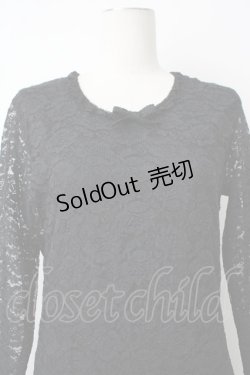 画像5: KANEKO ISAO / 総レース長袖ワンピース  ブラック T-26-01-29-012-EL-OP-SA-ZT582