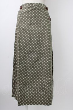 画像1: INGEBORG / ドット柄キルト風スカート  グリーン T-26-01-29-015-LO-SK-SA-ZT