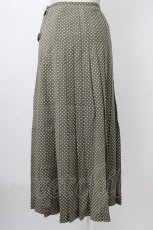 画像2: INGEBORG / ドット柄キルト風スカート  グリーン T-26-01-29-015-LO-SK-SA-ZT582 (2)
