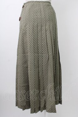 画像2: INGEBORG / ドット柄キルト風スカート  グリーン T-26-01-29-015-LO-SK-SA-ZT