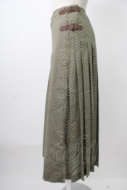 画像3: INGEBORG / ドット柄キルト風スカート  グリーン T-26-01-29-015-LO-SK-SA-ZT