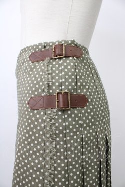 画像4: INGEBORG / ドット柄キルト風スカート  グリーン T-26-01-29-015-LO-SK-SA-ZT