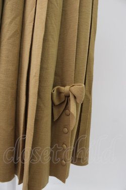 画像3: INGEBORG / ニット裾リボンプリーツスカート  ベージュ T-26-01-29-016-LO-SK-SA-ZT