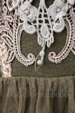 画像5: OZZ ANGELO / レース段スカート  オリーブ T-26-01-29-017-OO-SK-SA-ZT