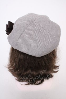 画像3: axes femme / 巻きバラリボンブローチ付きベレー  グレー T-26-02-01-025-AX-AC-SA-ZT