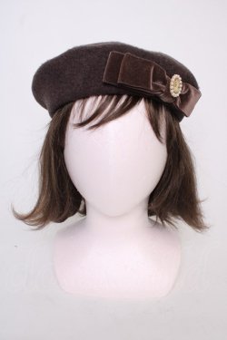 画像2: m petit by misako / カメオボンベレー  ブラウン T-26-02-01-026-LO-AC-SA-ZT