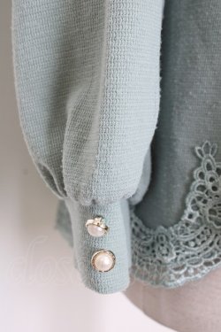 画像3: axes femme / 裾レーストップス M グリーン T-26-02-01-003-AX-TO-SA-ZT