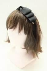 画像1: m petit by misako / NINA'sコラボ AM*NIリボンカチューシャ  黒 T-26-02-01-031-LO-AC-SA-ZT575-F003 (1)