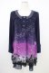 画像1: axes femme / 星座グラデ柄カットチュニック M パープル T-26-02-01-004-AX-OP-SA-ZT (1)