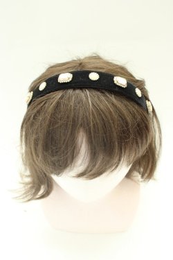 画像4: Rojita / ベルベットランダムビジューカチューシャ  黒Ｘビジュー T-26-02-01-032-LO-AC-SA-ZT