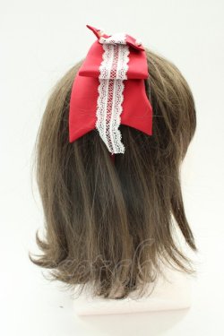 画像3: Cute.Q / パールレースリボンカチューシャ  赤Ｘ白 T-26-02-01-033-EL-AC-SA-ZT