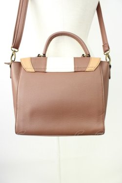 画像2: axes femme / 配色フラップデザインバッグ  ブラウン T-26-02-01-036-AX-BG-SA-ZT