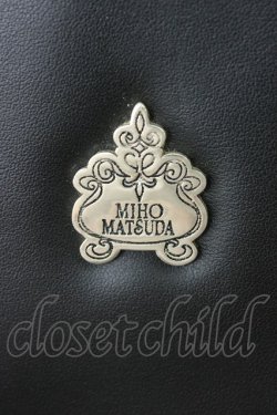 画像4: MIHO MATSUDA / ロゴプレートハンドバッグ  黒 T-26-02-01-037-GO-BG-SA-ZT