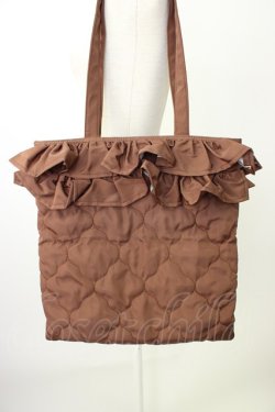 画像2: m petit by misako / キルティングトートバッグ  ブラウン T-26-02-01-039-LO-BG-SA-ZT