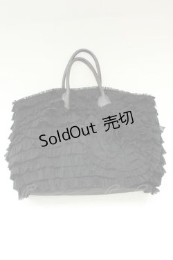 画像1: PINK HOUSE / バッグ  黒シフォンフリル T-26-02-01-040-LO-BG-SA-ZT