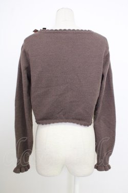 画像2: m petit by misako / AM*リボンニットボレロ S ブラウン T-26-02-01-005-LO-TO-SA-ZT
