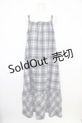 axes femme / チェック柄キャミワンピース  ネイビー T-26-02-01-009-AX-OP-SA-ZT581