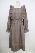 m petit by misako / チェックワンピース S ブラウン T-26-02-01-012-LO-OP-SA-ZT