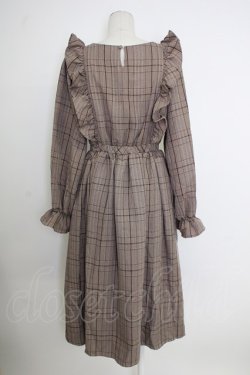 画像2: m petit by misako / チェックワンピース S ブラウン T-26-02-01-012-LO-OP-SA-ZT