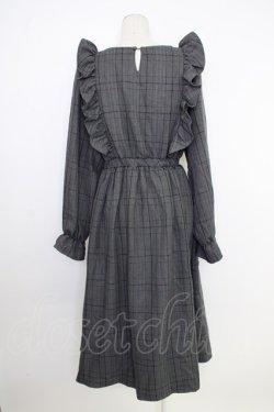 画像1: m petit by misako / チェックワンピース S 黒チェック T-26-02-01-013-LO-OP-SA-ZT