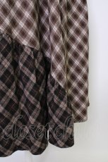 画像4: axes femme / チェック切替ロングスカート M ブラウン T-26-02-01-017-AX-SK-SA-ZT581 (4)