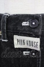 画像3: PINK HOUSE / ロゴワッペン前開きデニムスカート  ブラック T-26-02-01-020-LO-SK-SA-ZT581 (3)
