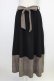 画像1: axes femme / ウエストベルト付き裾切替スカート M ブラック×グレー T-26-02-01-021-AX-SK-SA-ZT (1)