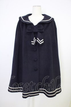 画像1: Secret Honey / セーラーケープ  ネイビーＸ白 T-26-02-01-022-CA-JA-SA-ZT