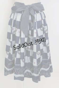 画像1: axes femme / チェス柄スカート  ネイビー T-26-02-02-020-AX-SK-SA-ZT579