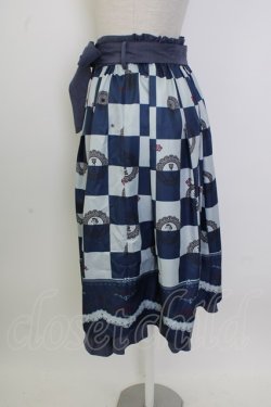 画像3: axes femme / チェス柄スカート  ネイビー T-26-02-02-020-AX-SK-SA-ZT