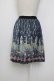 画像2: axes femme / アニマル柄プリーツ風スカート  ネイビー T-26-02-02-021-AX-TO-SA-ZT (2)