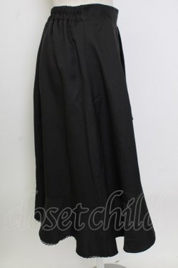 画像3: axes femme / 釦付ラッフルスカート  黒 T-26-02-02-023-AX-SK-SA-ZT