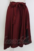 axes femme / リボン付フリルスカート  ボルドー T-26-02-02-024-AX-SK-SA-ZT