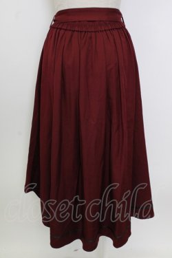 画像2: axes femme / リボン付フリルスカート  ボルドー T-26-02-02-024-AX-SK-SA-ZT
