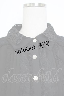 画像5: axes femme / レース襟シフォンブラウス  黒 T-26-02-02-005-AX-BL-SA-ZT