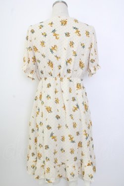 画像2: axes femme / ドットｘ花柄ワンピース M キナリ T-26-02-02-008-AX-OP-SA-ZT