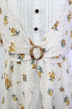 画像6: axes femme / ドットｘ花柄ワンピース M キナリ T-26-02-02-008-AX-OP-SA-ZT