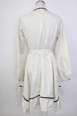 画像2: axes femme / イレヘムストライプシャツワンピース  白 T-26-02-02-009-AX-OP-SA-ZT