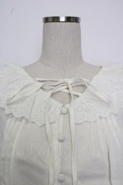 画像6: axes femme / クロスリボンブラウス M ホワイト T-26-02-02-001-AX-BL-SA-ZT