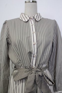 画像5: axes femme / ストライプ切替シャツチュニ  ブラウン T-26-02-02-011-AX-OP-SA-ZT