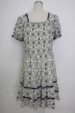 画像2: axes femme / シルエット柄レースアップワンピース M キナリ T-26-02-02-012-AX-OP-SA-ZT