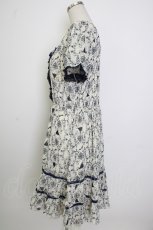 画像3: axes femme / シルエット柄レースアップワンピース M キナリ T-26-02-02-012-AX-OP-SA-ZT579 (3)